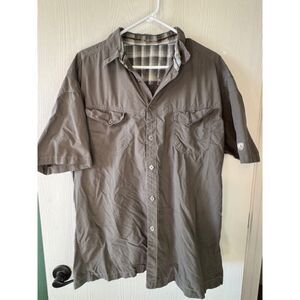 Kuhl Men XXL Mountain Hiking Button Down Collard Short Sleeve Shirt